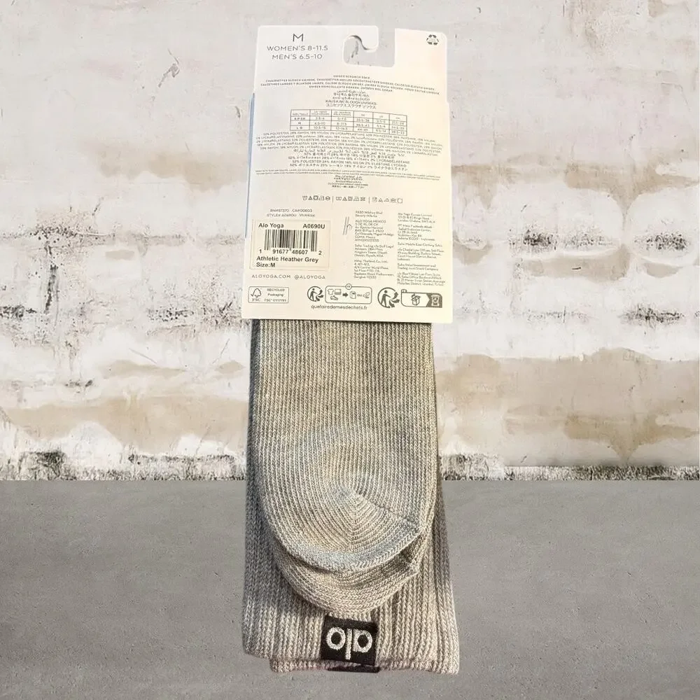 ALO Yoga Unisex Gray Scrunch Sock Light Gray NWT